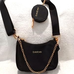 BEBE Nylon Cross-body w/Coin Purse